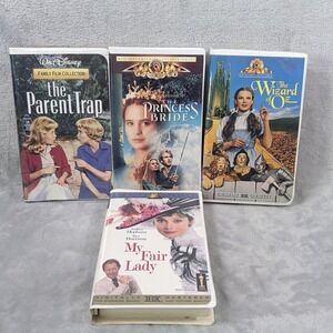 Classic Movie VHS Lot of 4 Disney Parent Trap Princess Bride Wizard of Oz